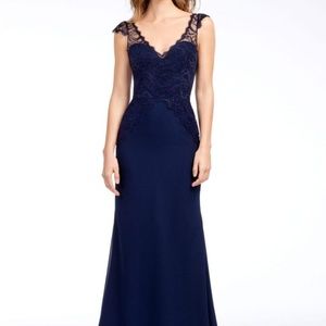 Hayley Paige Occasions 5650 Cap Sleeve gown